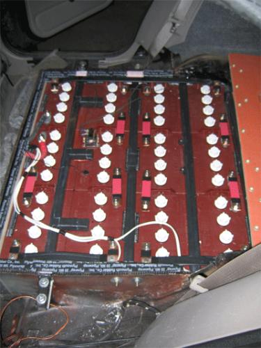 Batteries under the back seat
