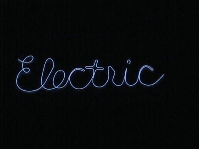 glowing EL wire in back window