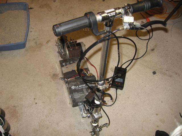 top view of scooter