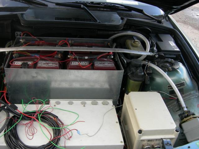 Front batteries and inverter