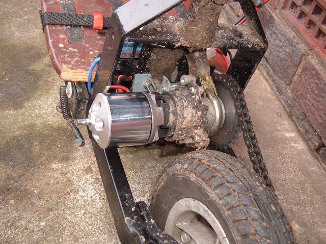 view of motor and gearbox