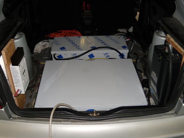 Cargo area battery boxes