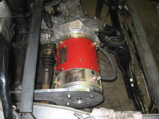 Motor in place with new motor mount