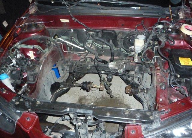 Empty engine bay