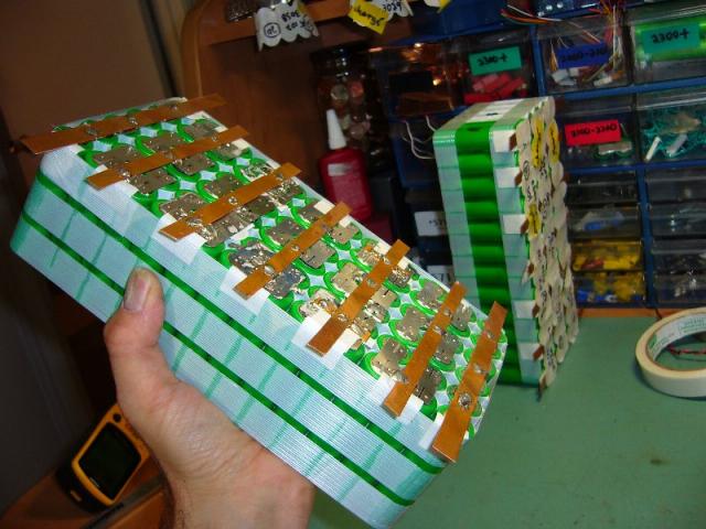 Half the batterypack finished