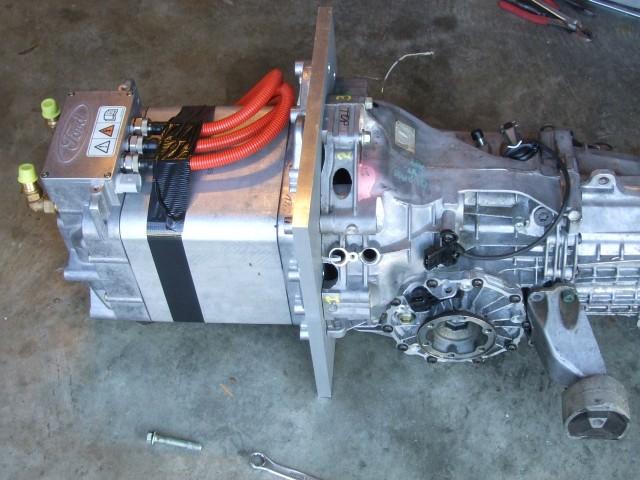 Motor and tranny bolted together