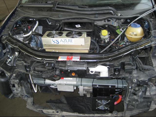 Engine bay after conversion
