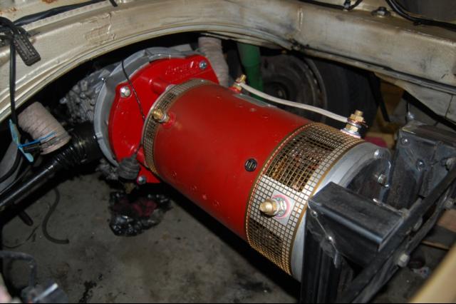 Motor and transmission mounted