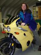 Denise on the FZ600 Denise on the FZ600