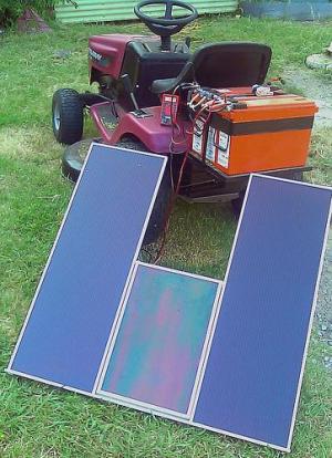 E-Riding Mower, Solar Charging