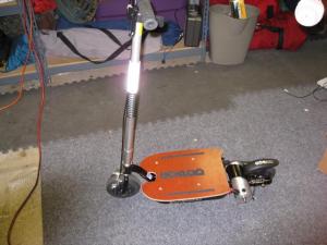 The completed scooter