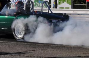 Warming up the tires at the Drag Strip