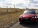 Tesla at Windfarm West of Cheyenne